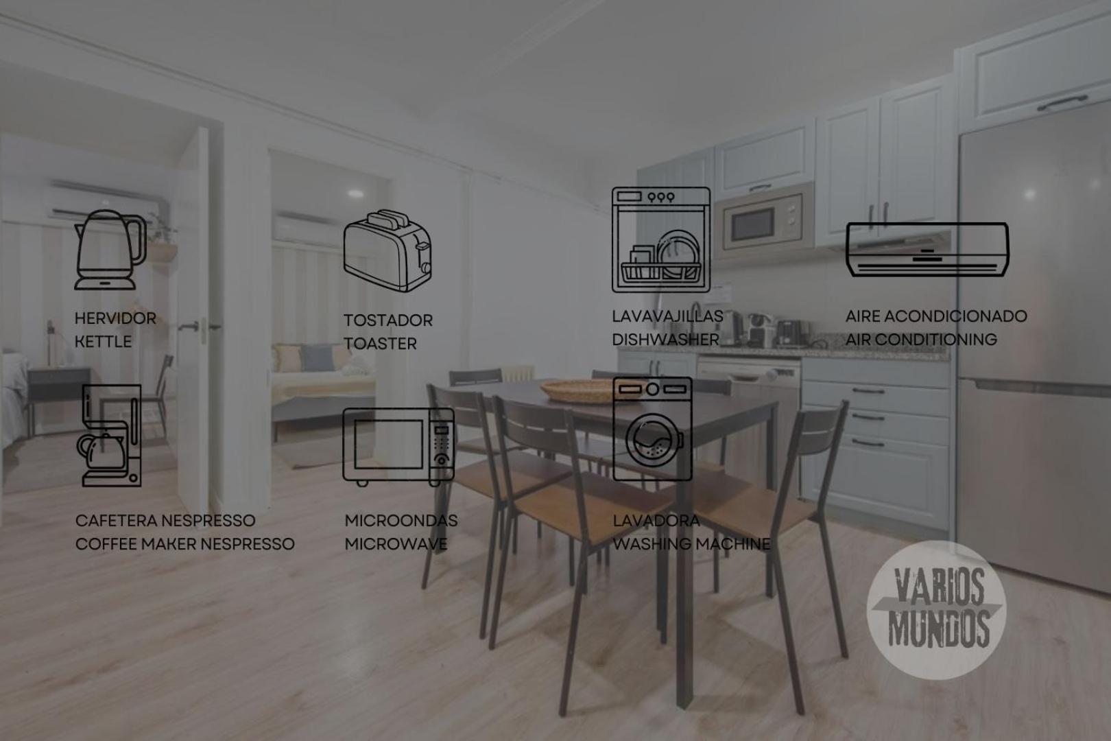Nuevo Apt De 9Pax En La Cava Alta Centro De Madrid E1 Bagian luar foto